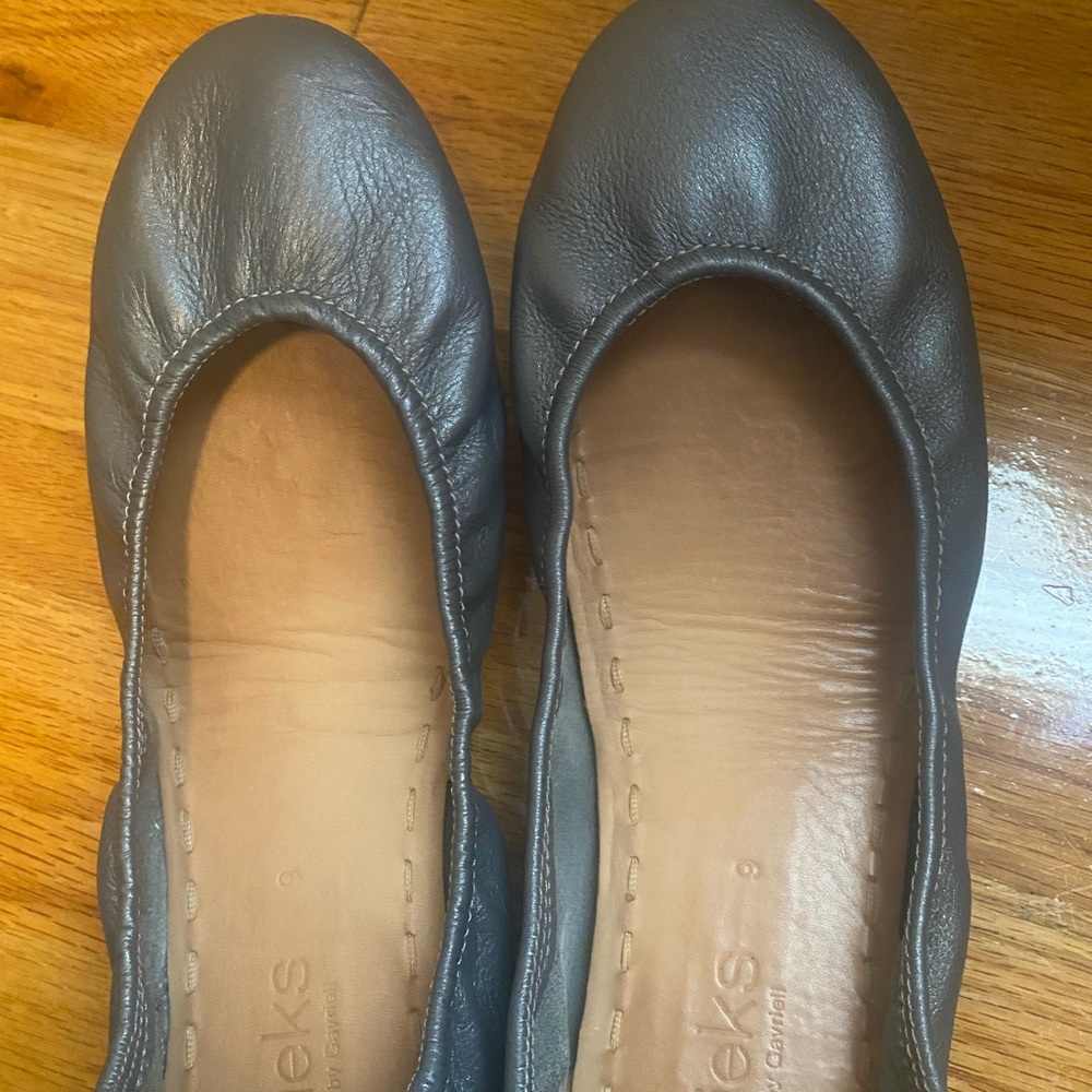 Tieks Metallic Pewter EUC
